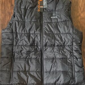 Ororo Men's Black Puffer Vest (Large) with Rechargeable Heating Element